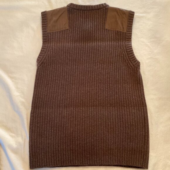 LL Bean Men's XL Vest Commando Waterfowl Field Sweater Brown - Picture 8 of 9